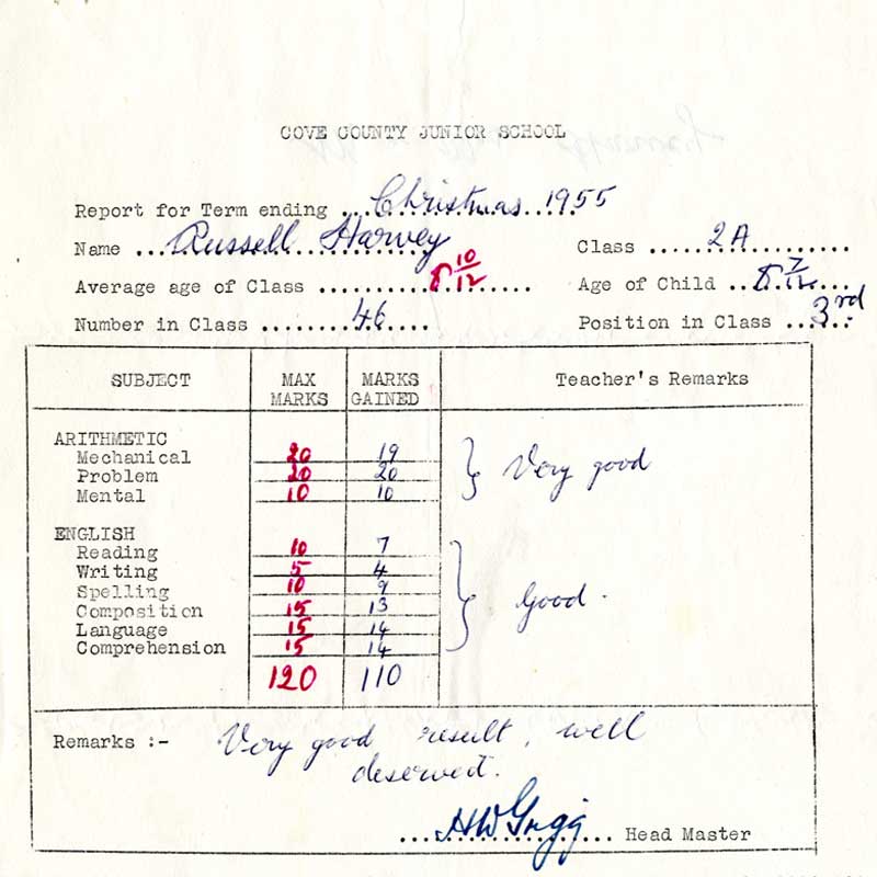 Report - Christmas 1955