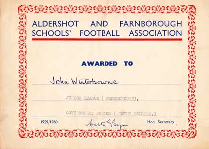 Junior League Champions Certificate