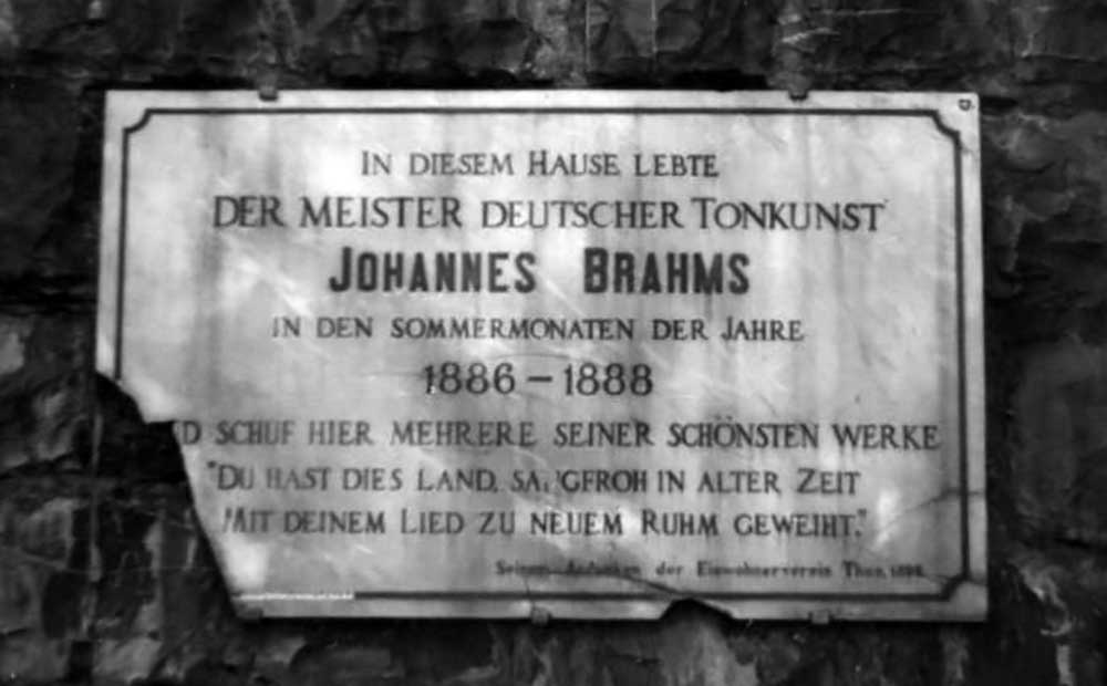 Brahms plaque