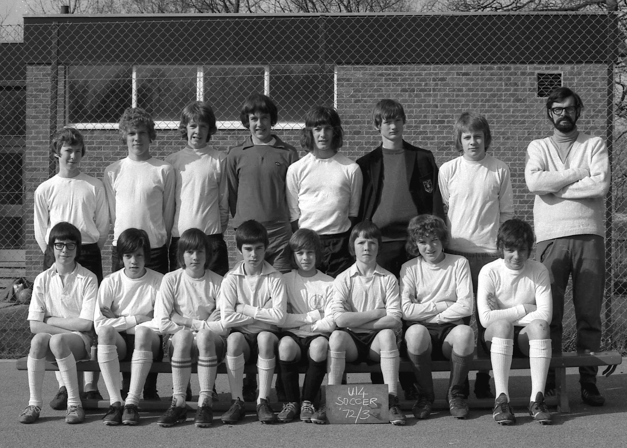 The Under 14s Football Team 1972-73 Team photograph