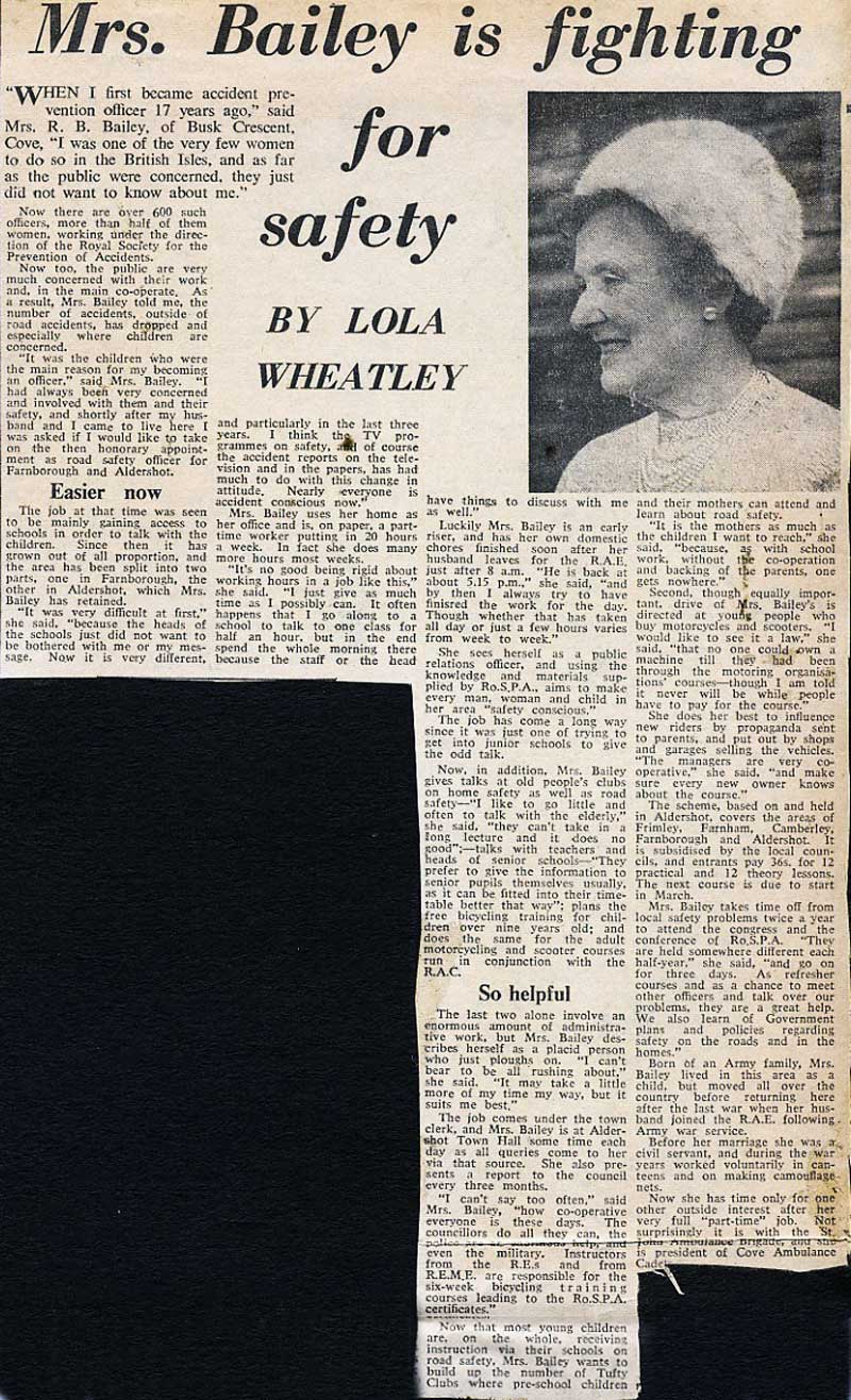 Elsie Bailey news cutting