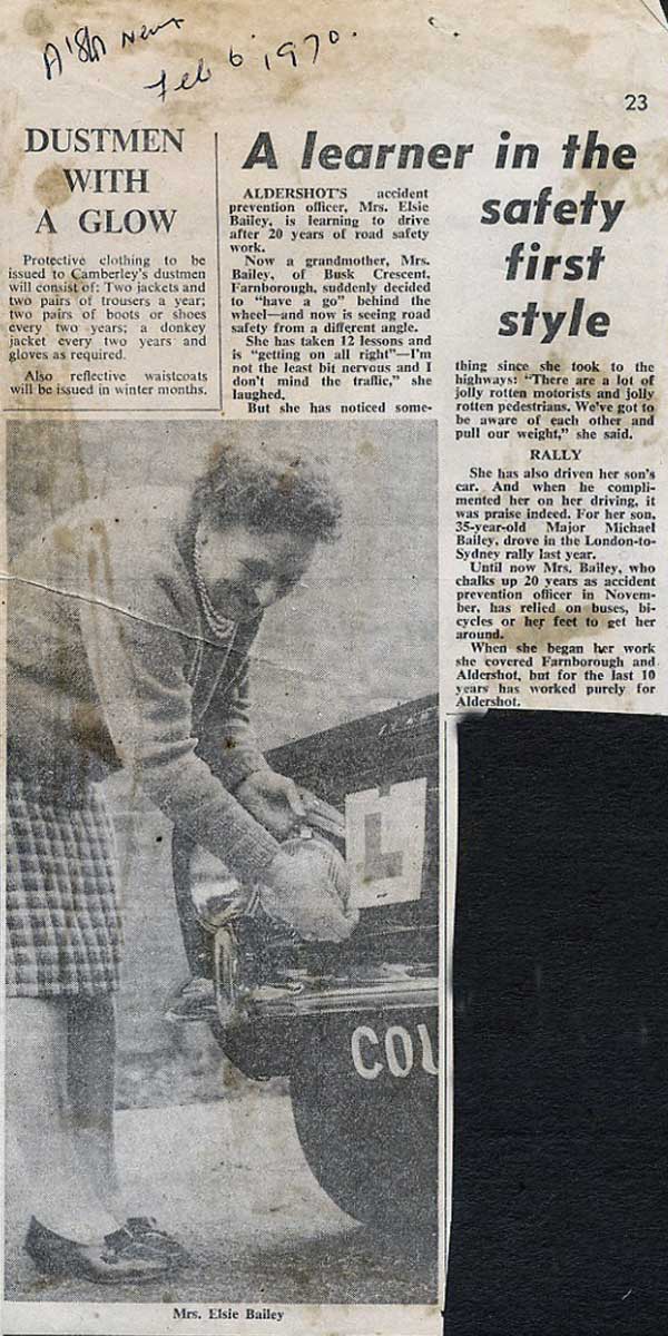 Elsie Bailey news cutting