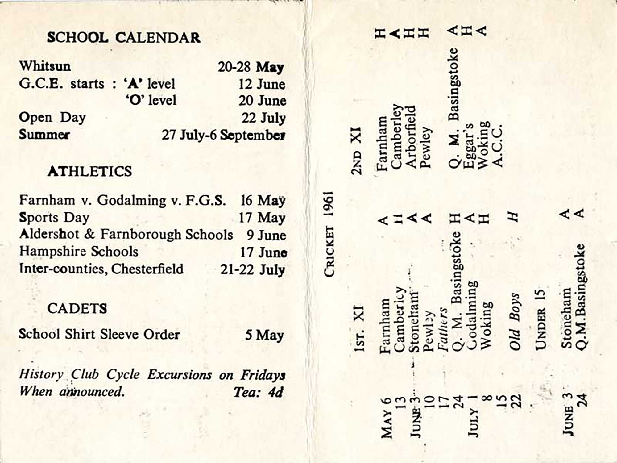 Timetable inner