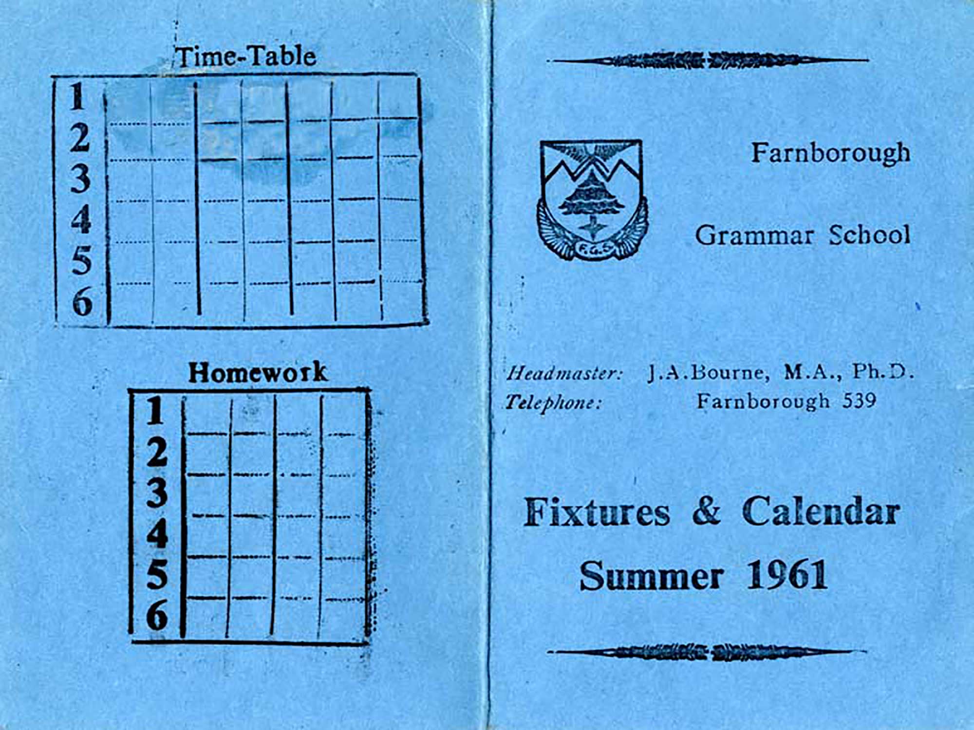 Timetable outer cover